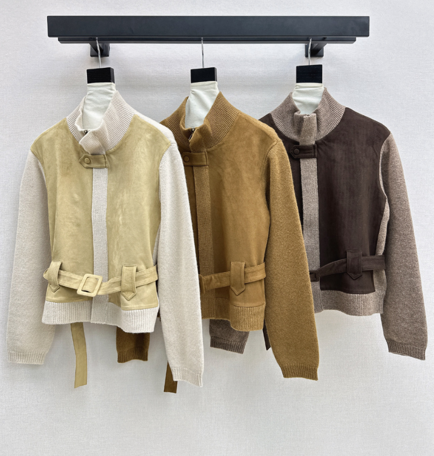 26Latest Autumn/Winter High-End Wool Jacket with Panel Design