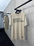 Lettering distressed color short sleeves