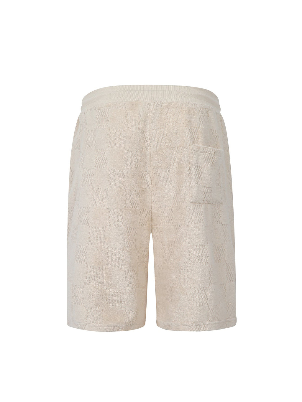 Cotton drawstring terry casual shorts