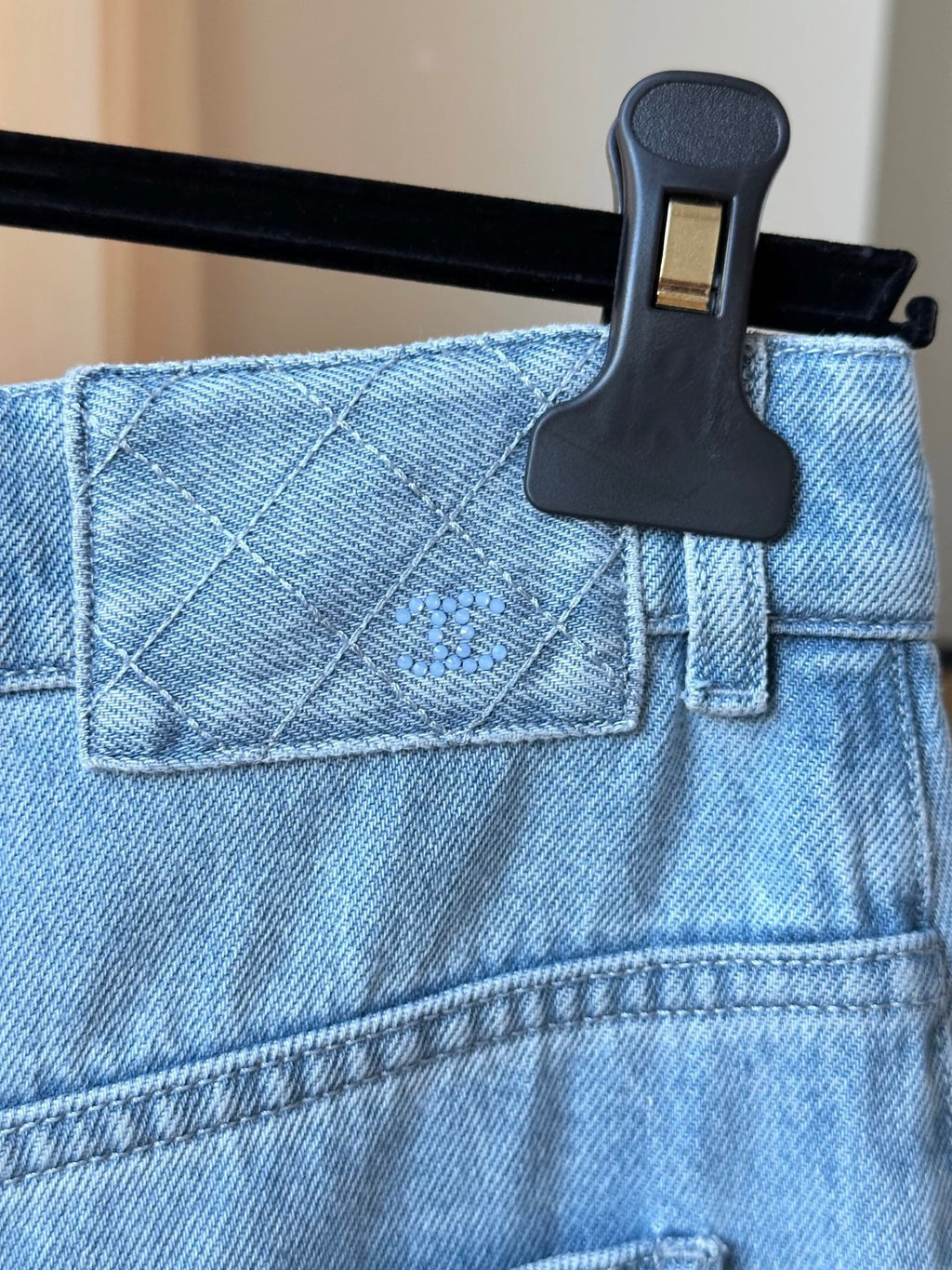Handmade sequin jeans