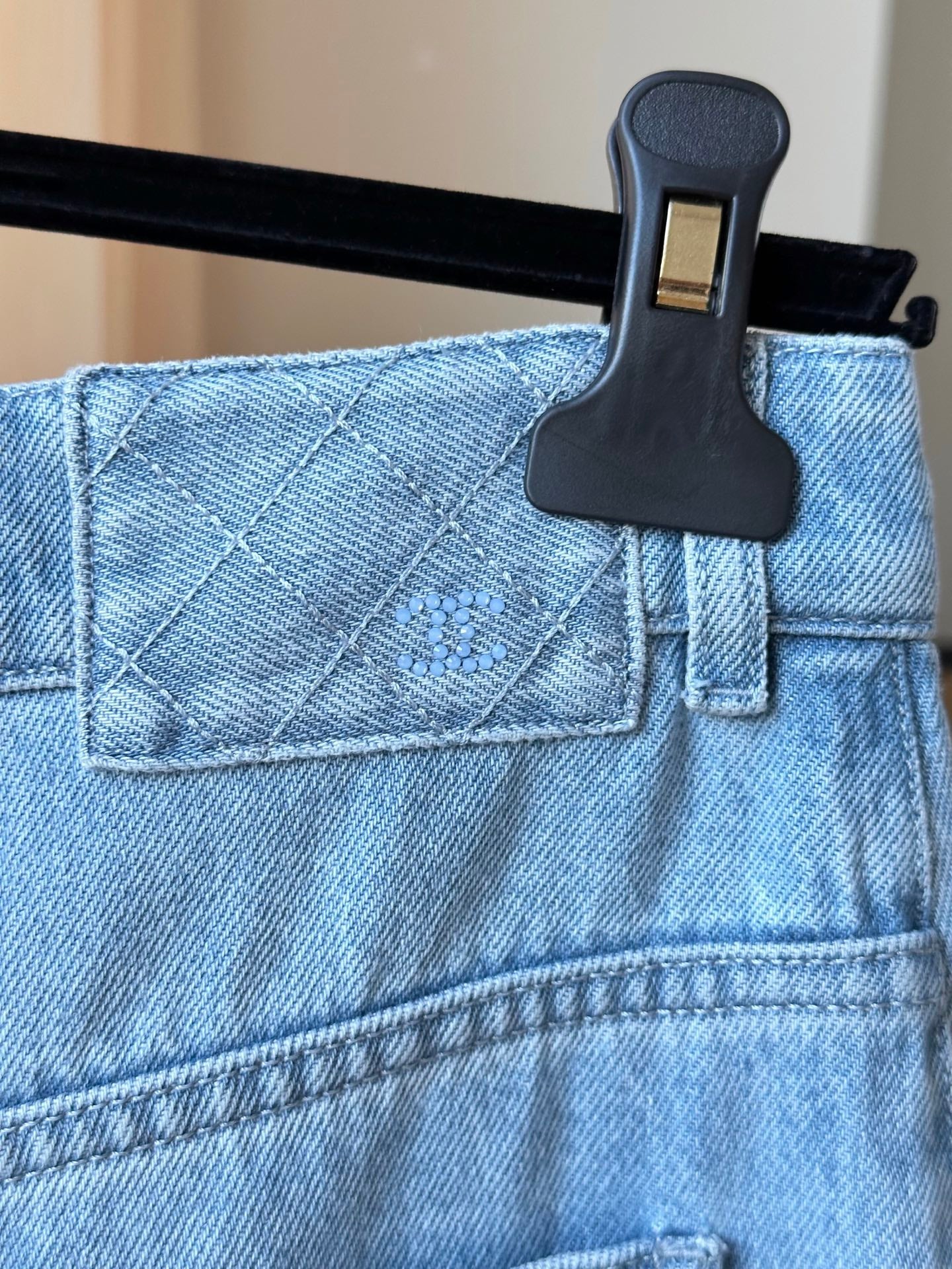 Handmade sequin jeans