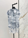Animal print shirt dress