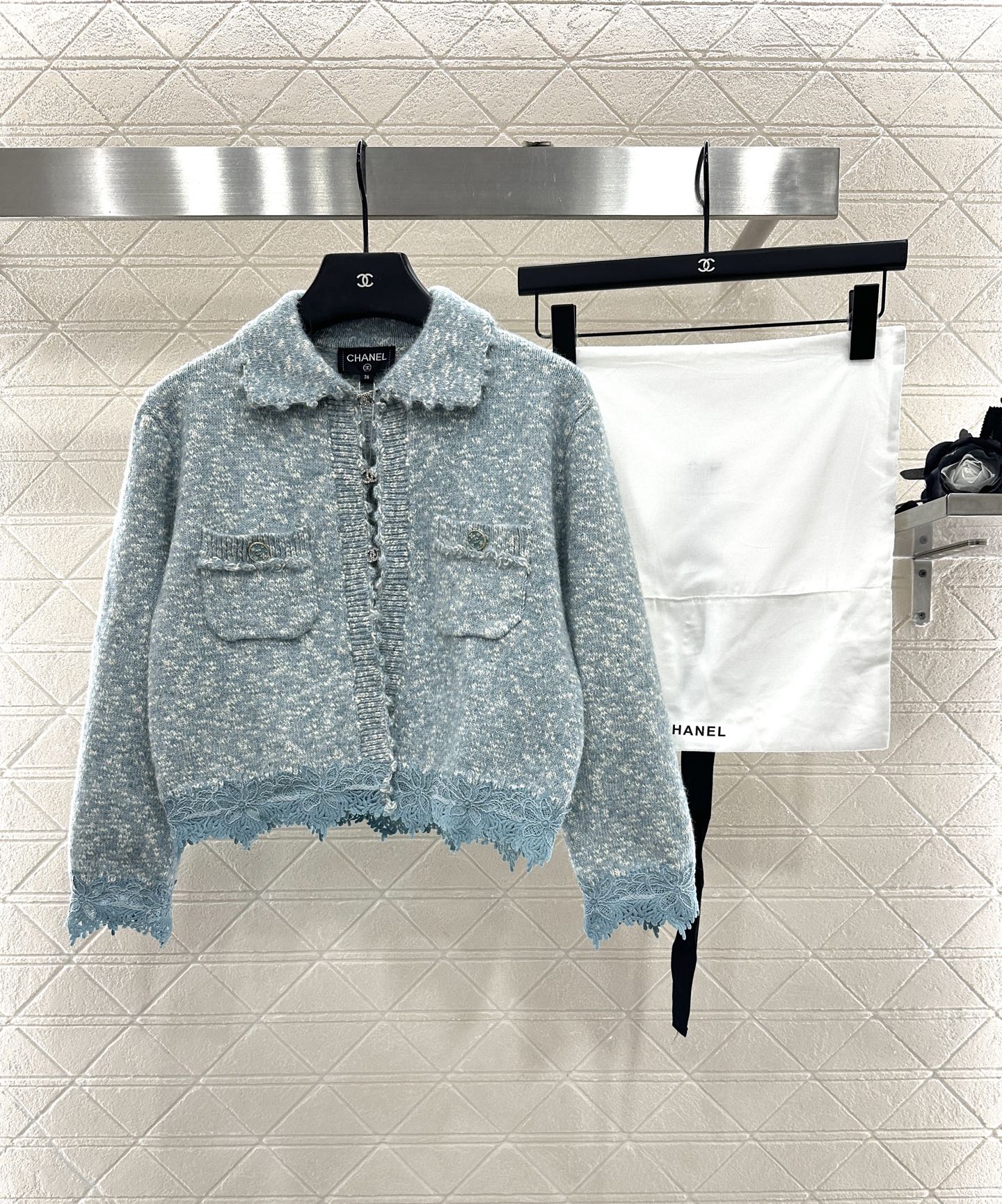 Embroidered Lace Knit Cardigan
