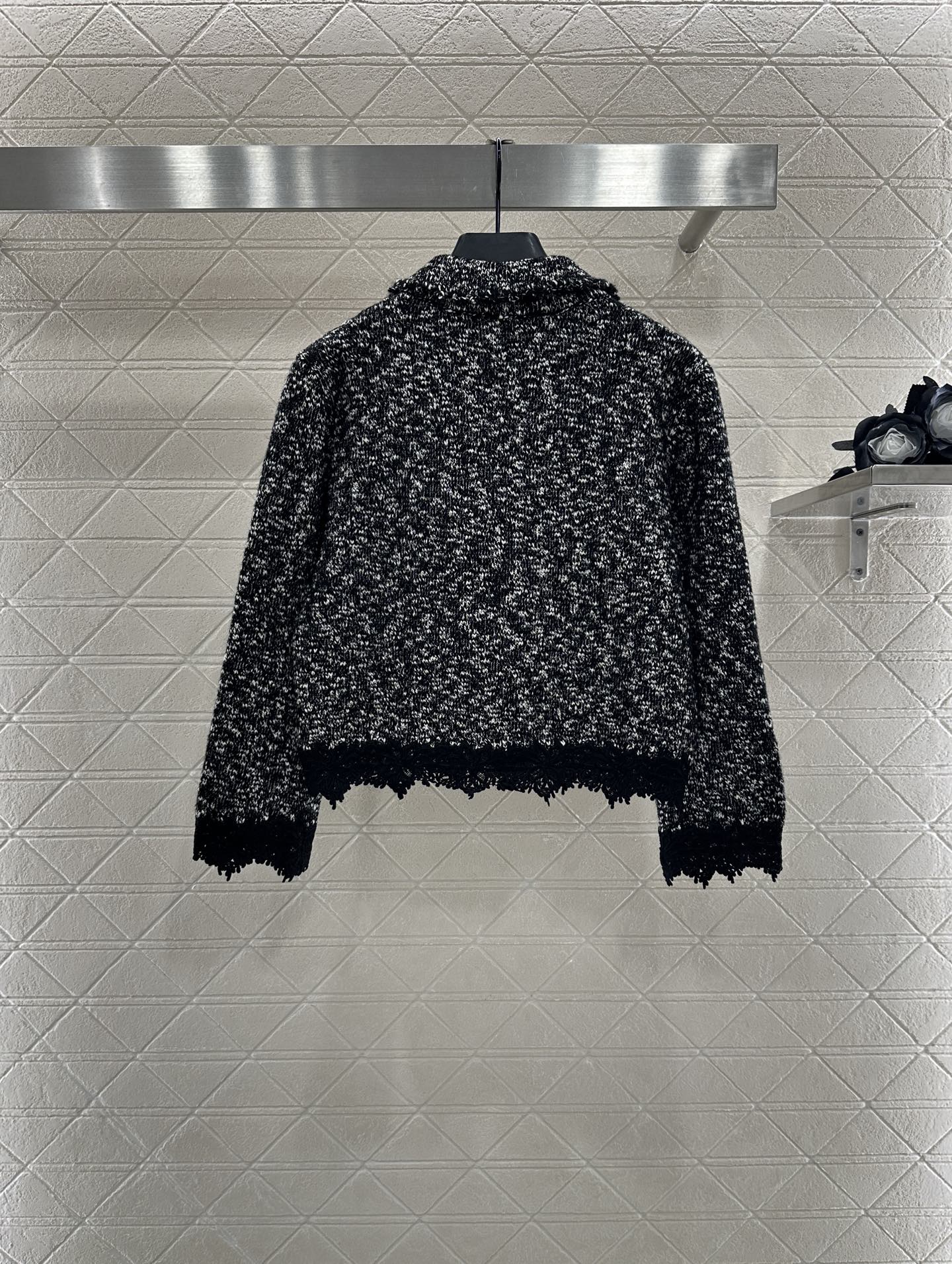 Embroidered Lace Knit Cardigan