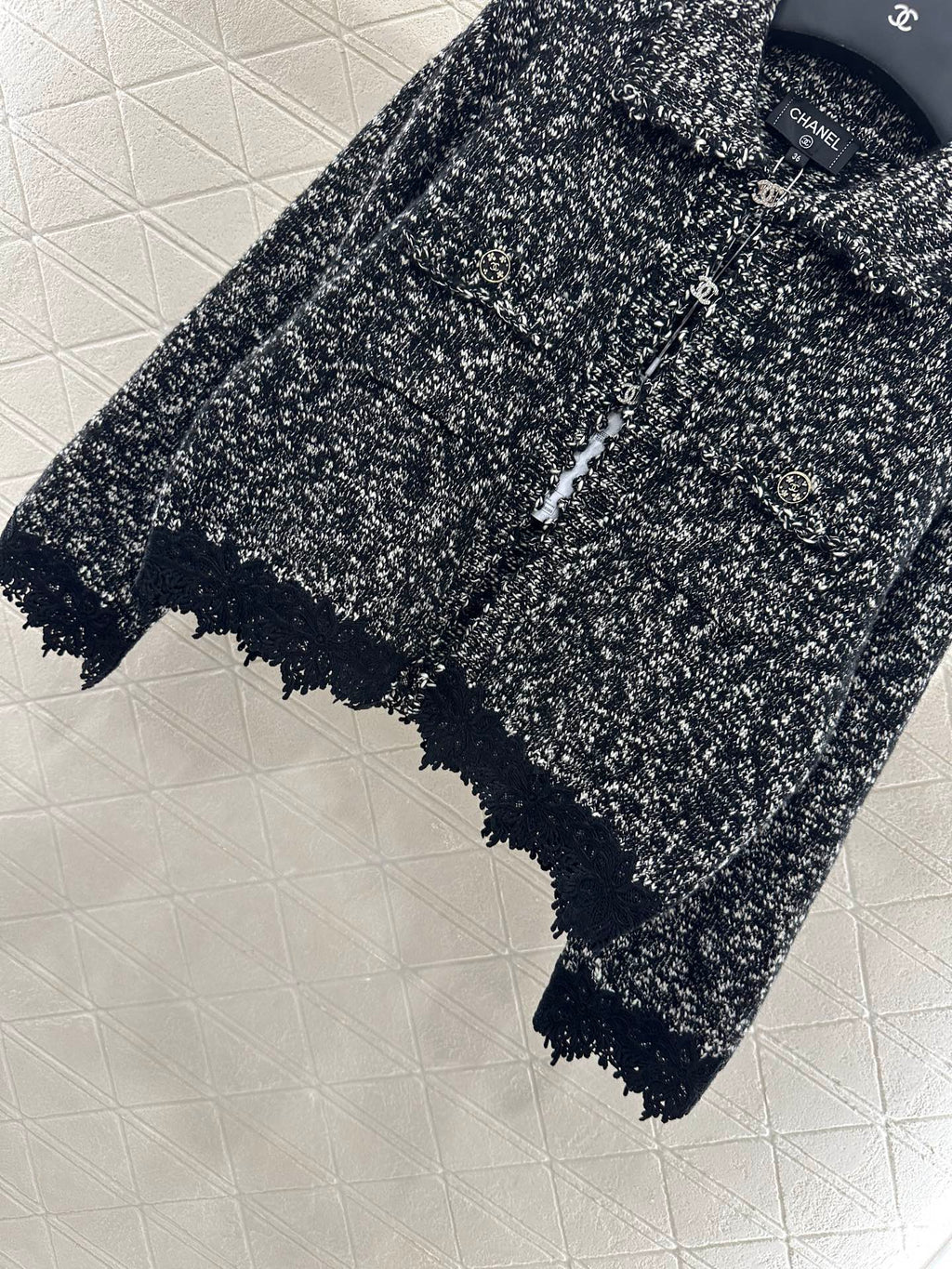 Embroidered Lace Knit Cardigan