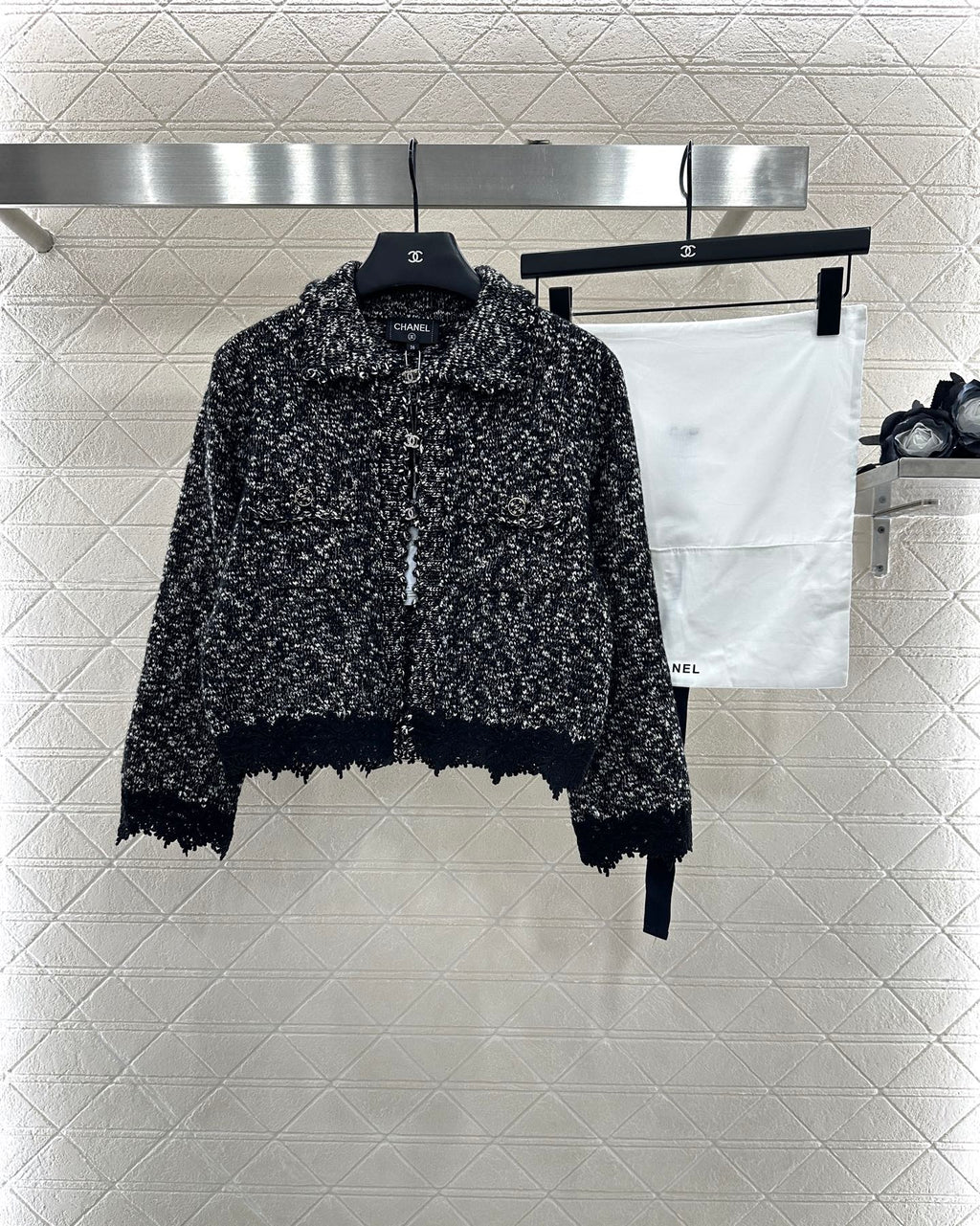 Embroidered Lace Knit Cardigan