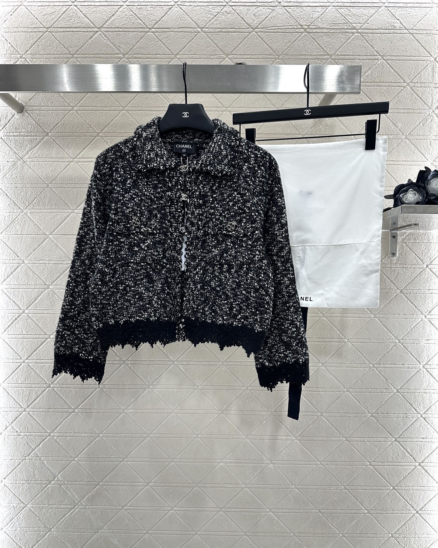 Embroidered Lace Knit Cardigan