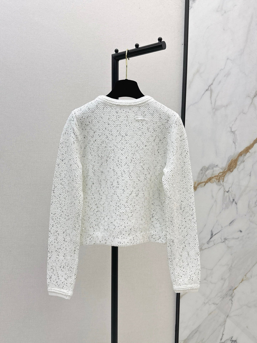 Exquisite sequined short cardigan