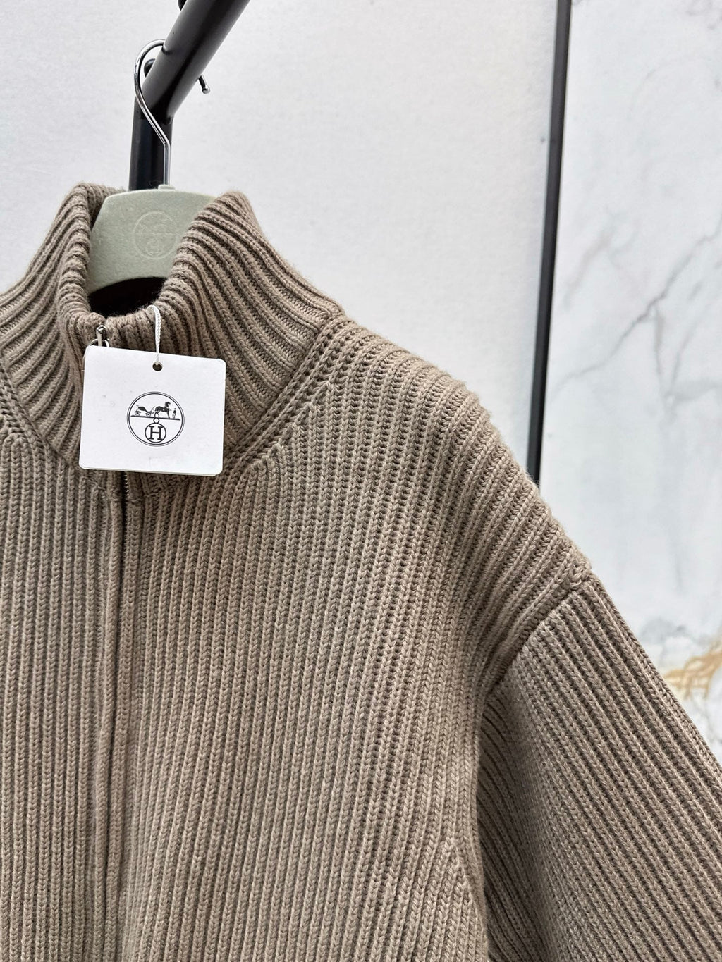 Wool knitted jacket