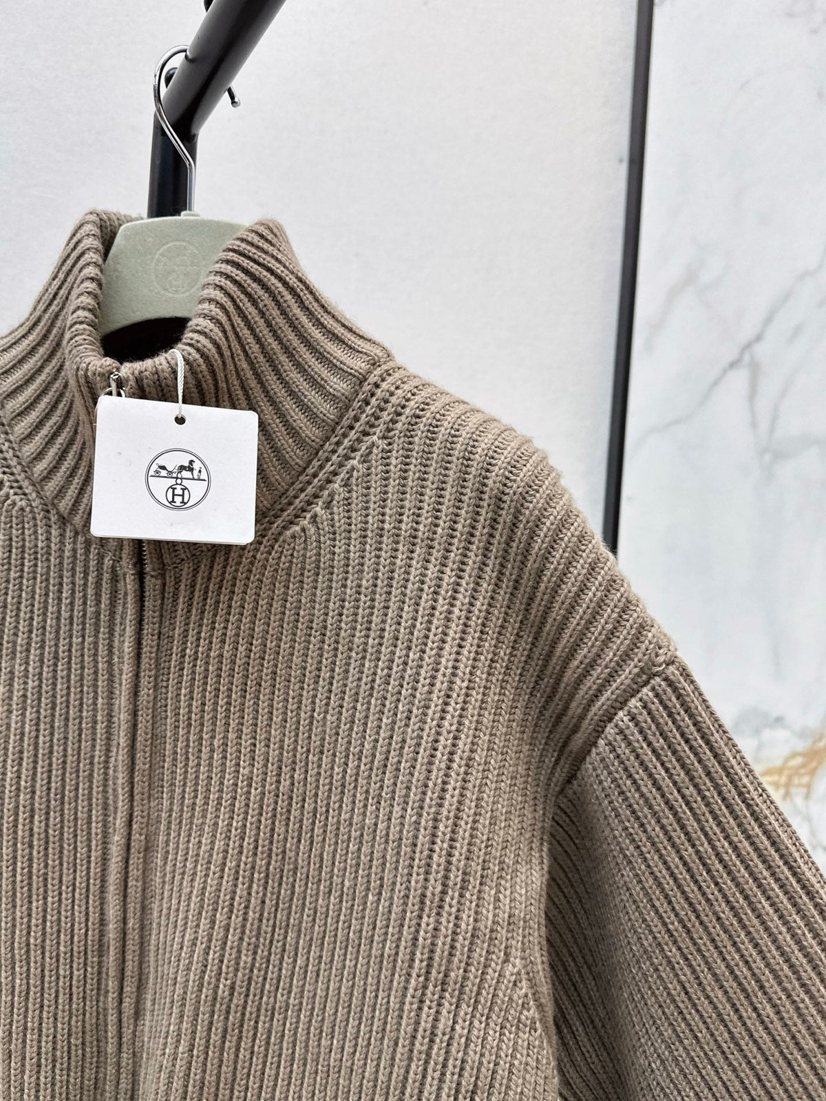 Wool knitted jacket