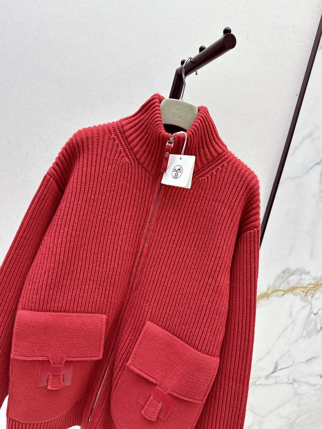 Wool knitted jacket