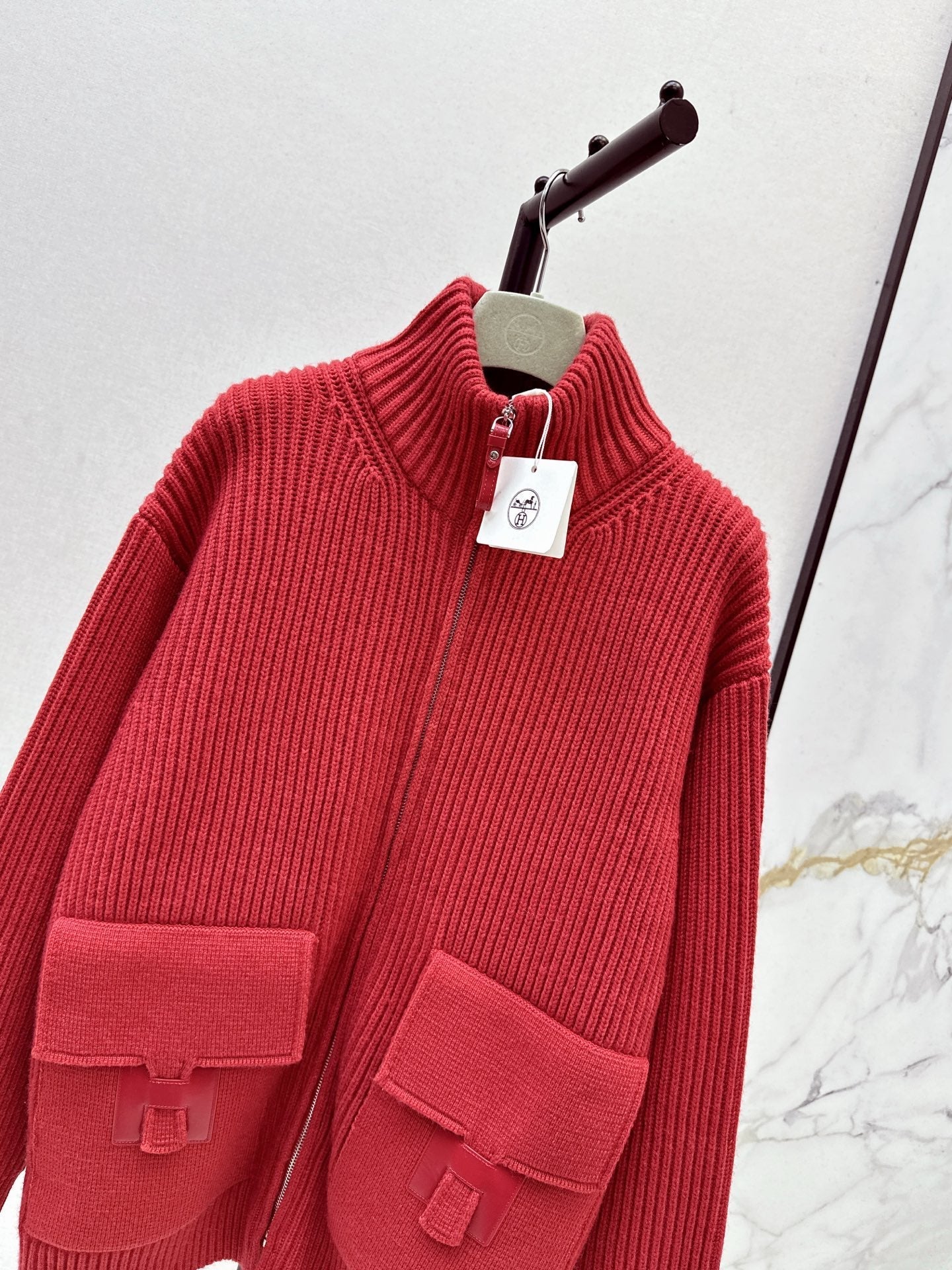 Wool knitted jacket