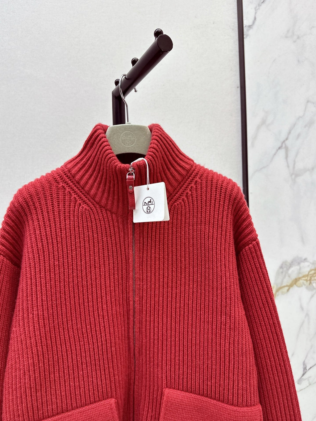 Wool knitted jacket