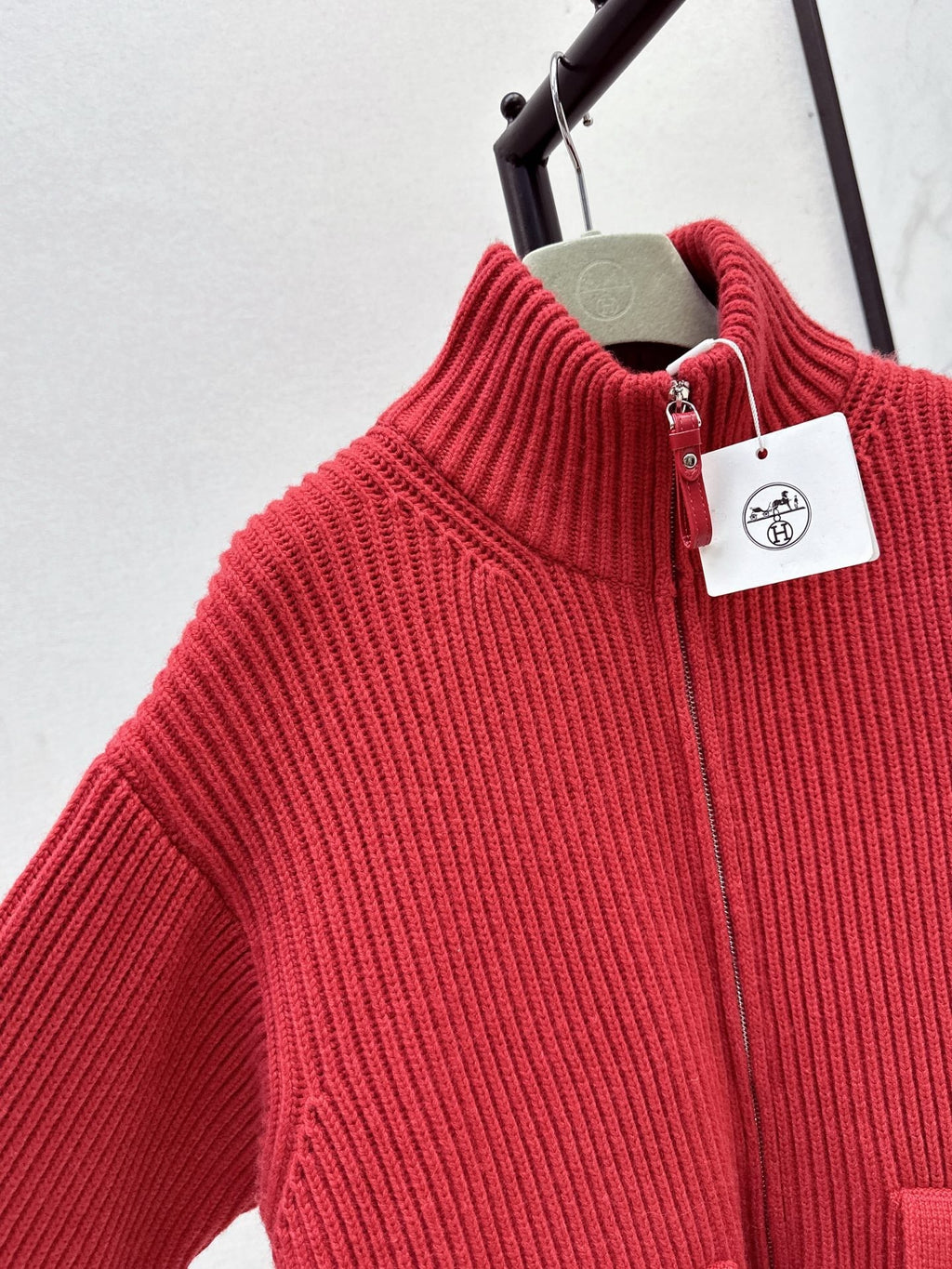 Wool knitted jacket