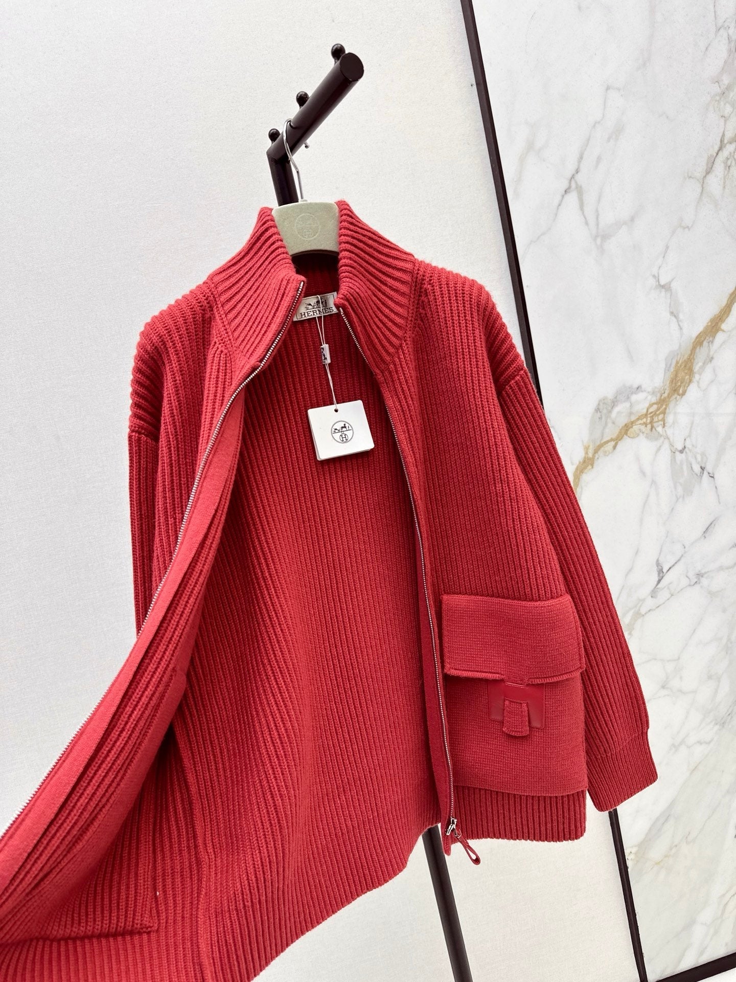Wool knitted jacket