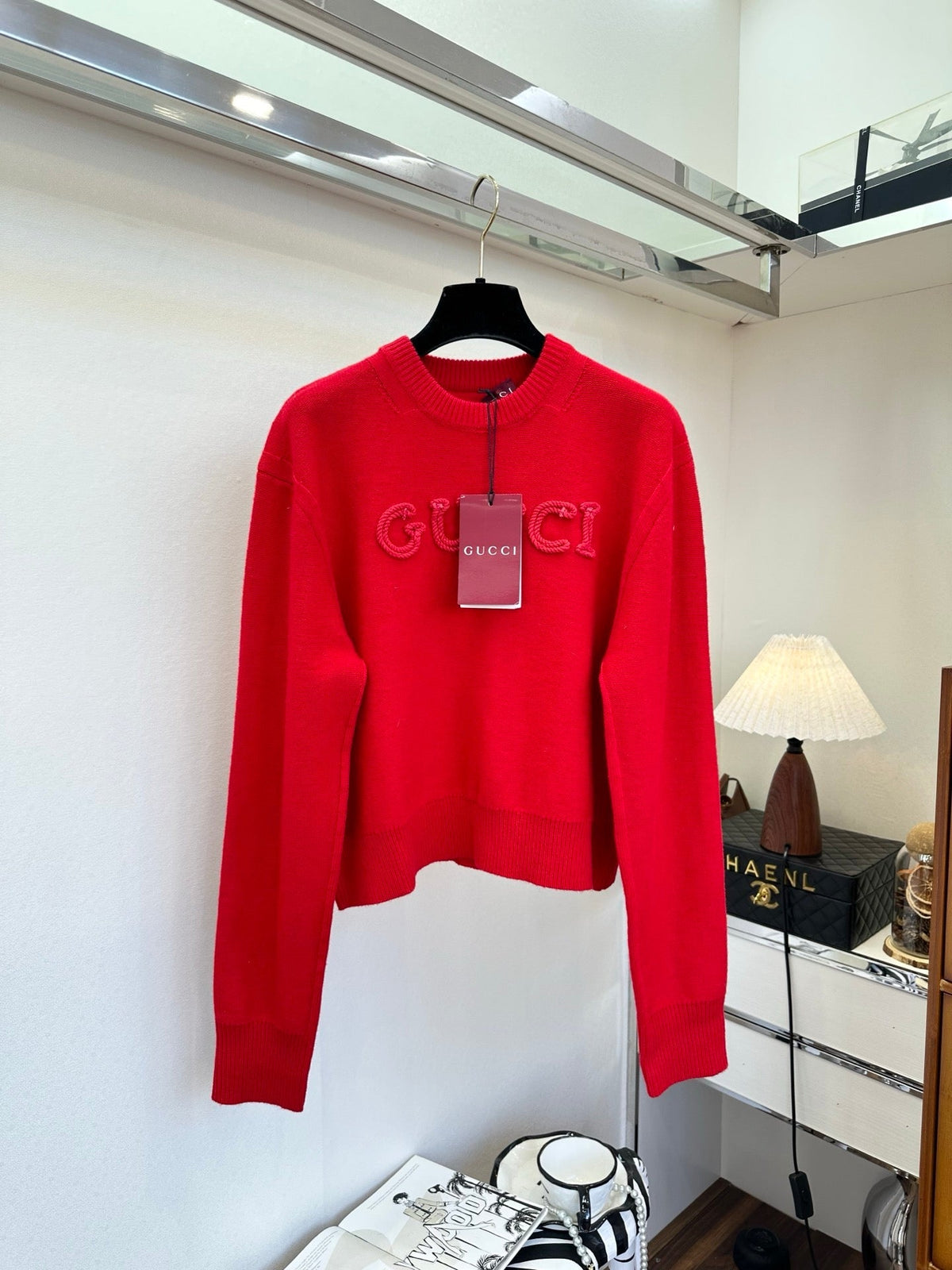 3D Embroidered Letter Knit Sweater