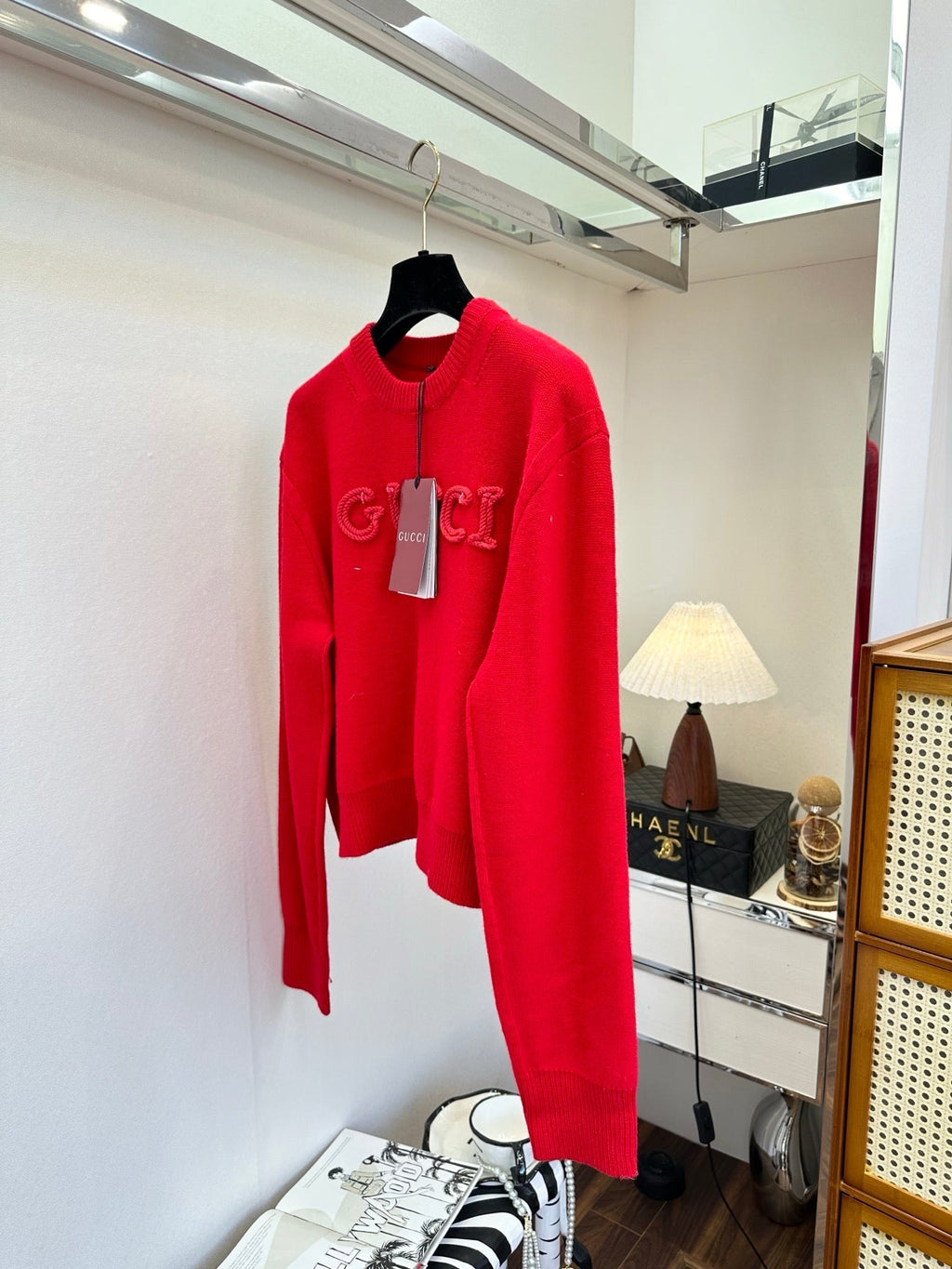 3D Embroidered Letter Knit Sweater