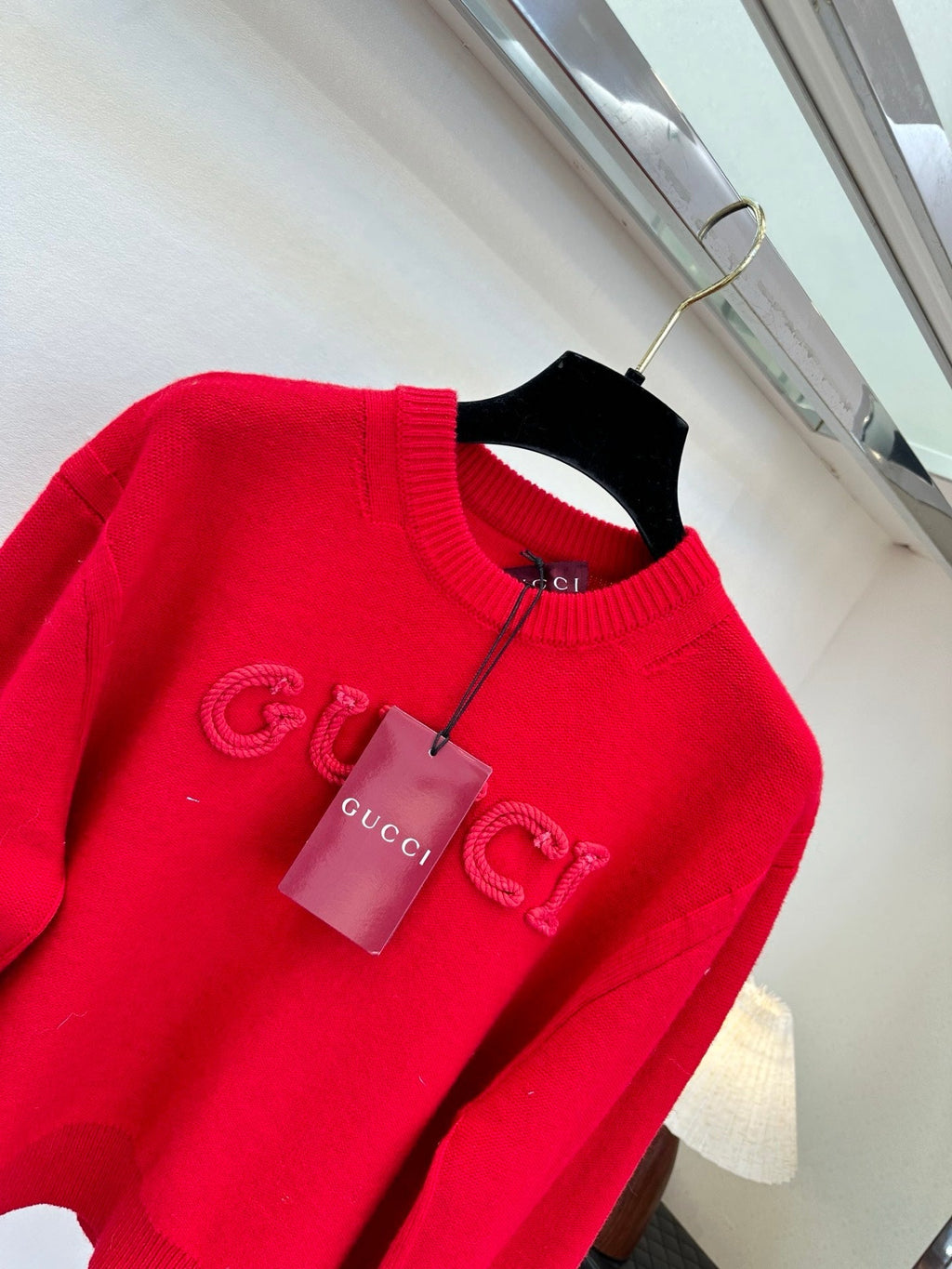 3D Embroidered Letter Knit Sweater