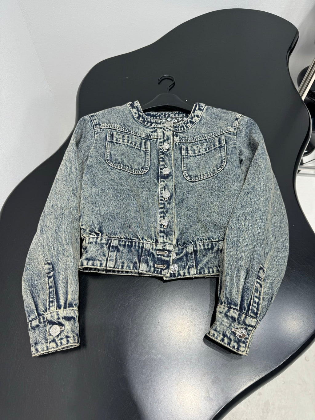 Denim Floral Quilted Jacket