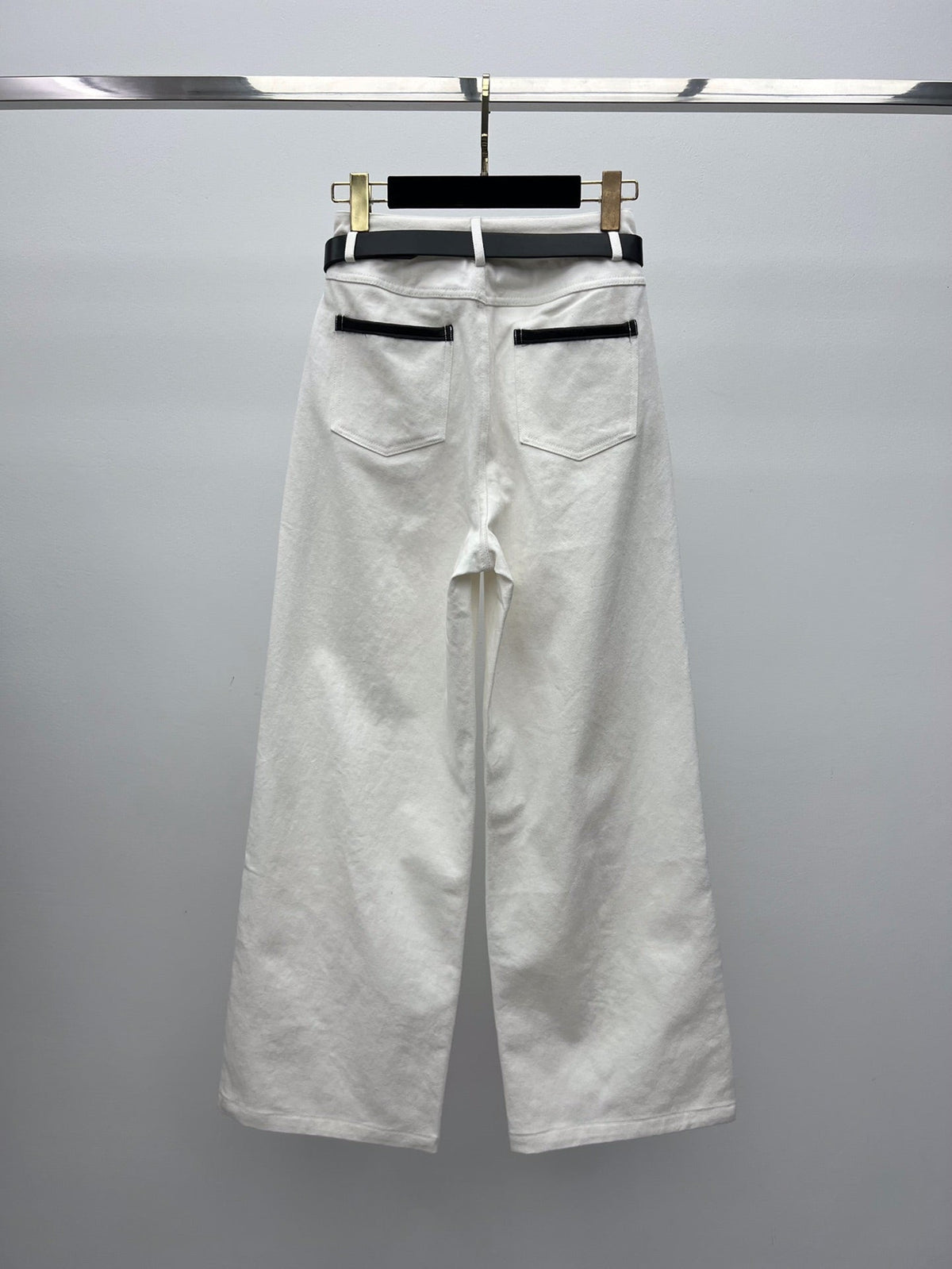 Embroidered logo wide-leg pants