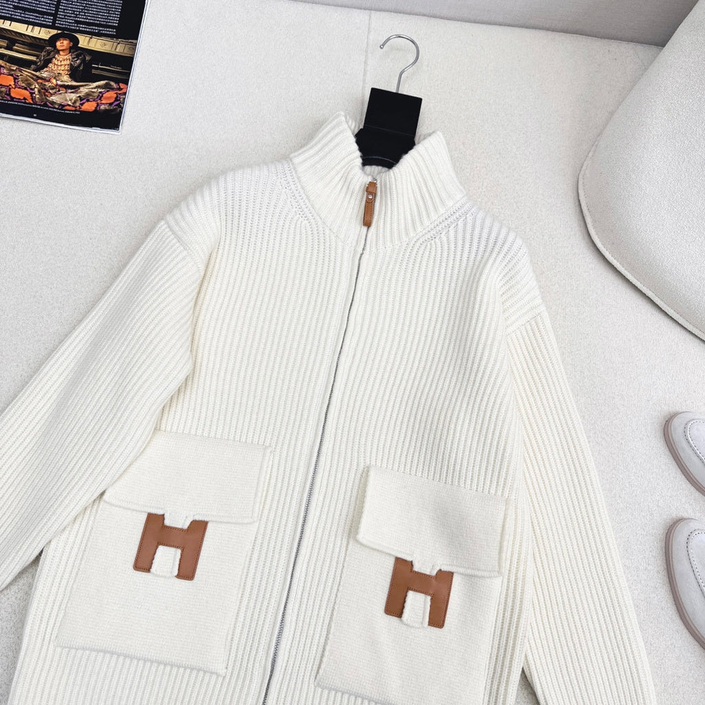 Pocket Wool Knit Cardigan
