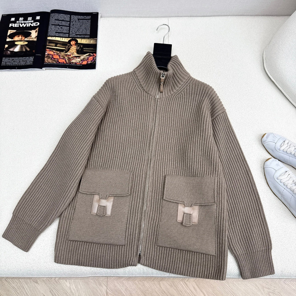 Pocket Wool Knit Cardigan