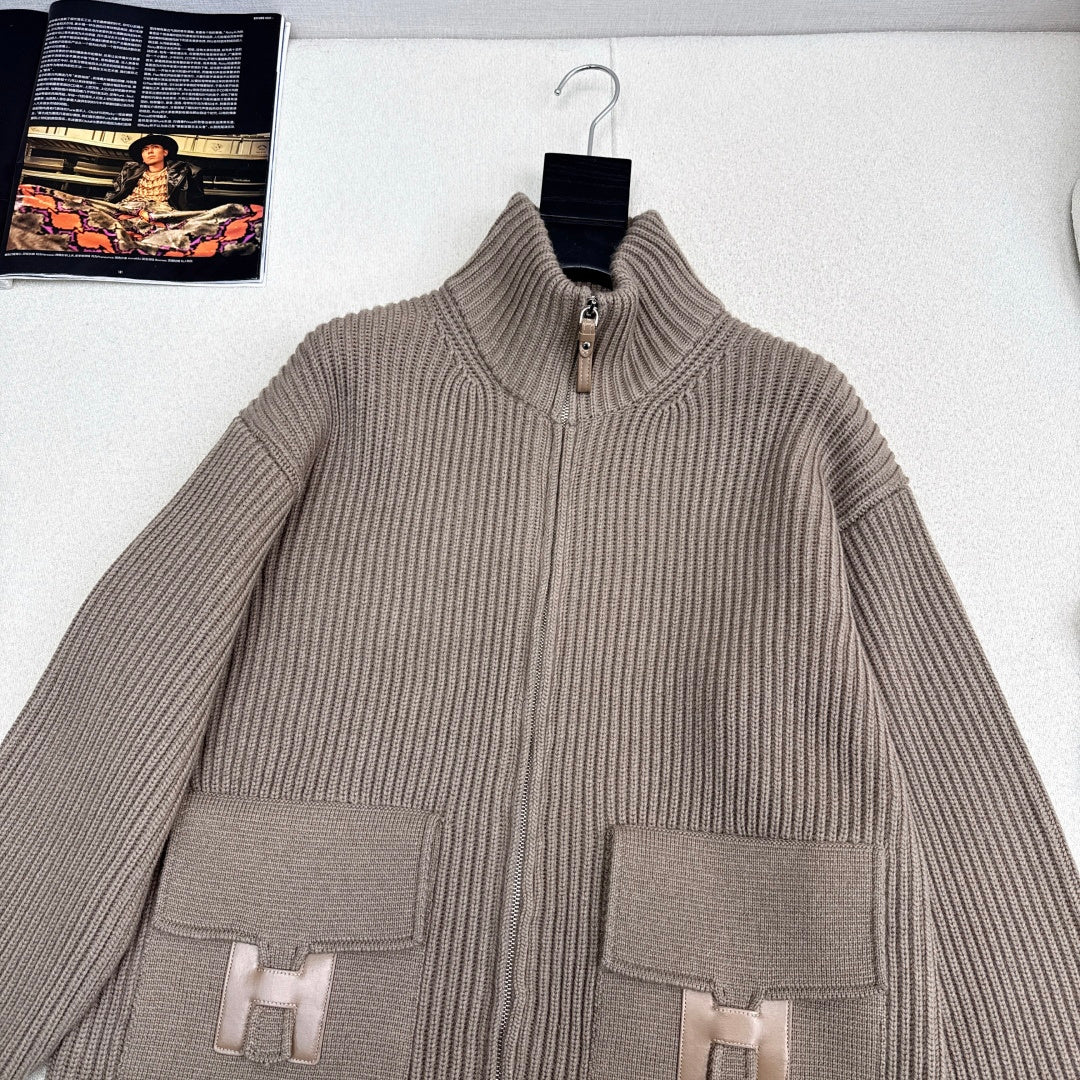 Pocket Wool Knit Cardigan