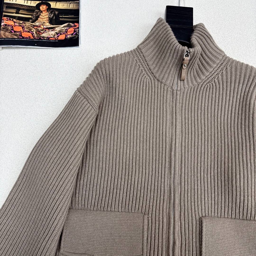 Pocket Wool Knit Cardigan