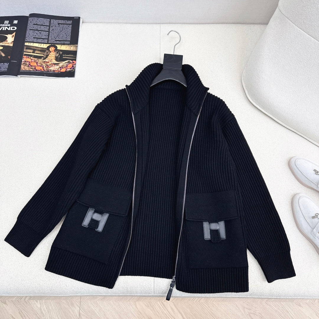 Pocket Wool Knit Cardigan