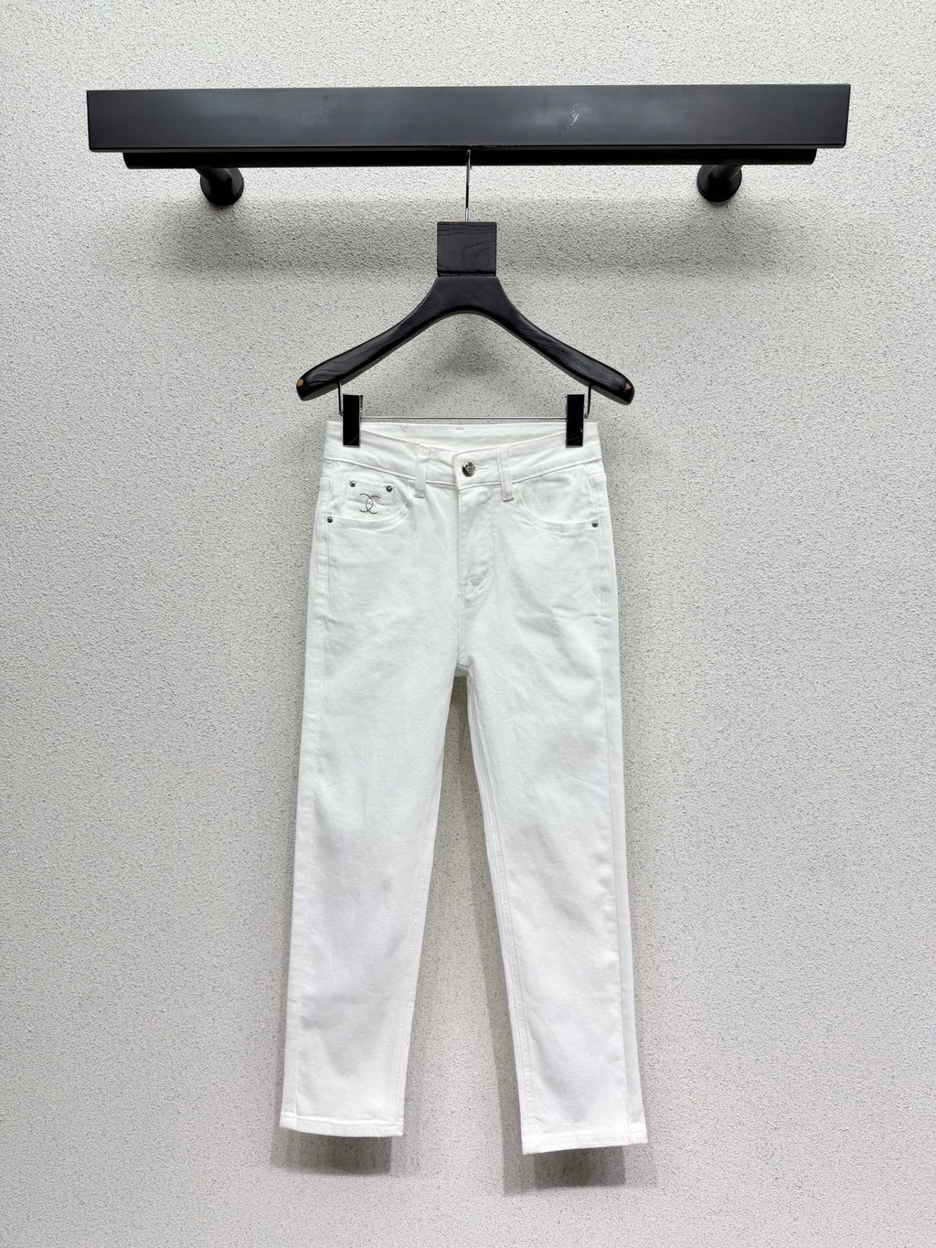 High-waisted stretch cropped cigarette pants