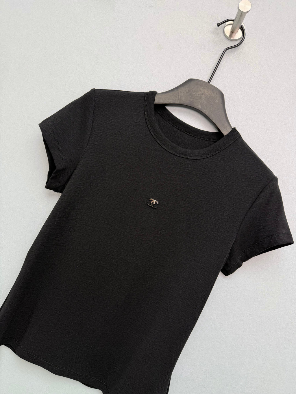 Jacquard Knit Short-Sleeve T-Shirt