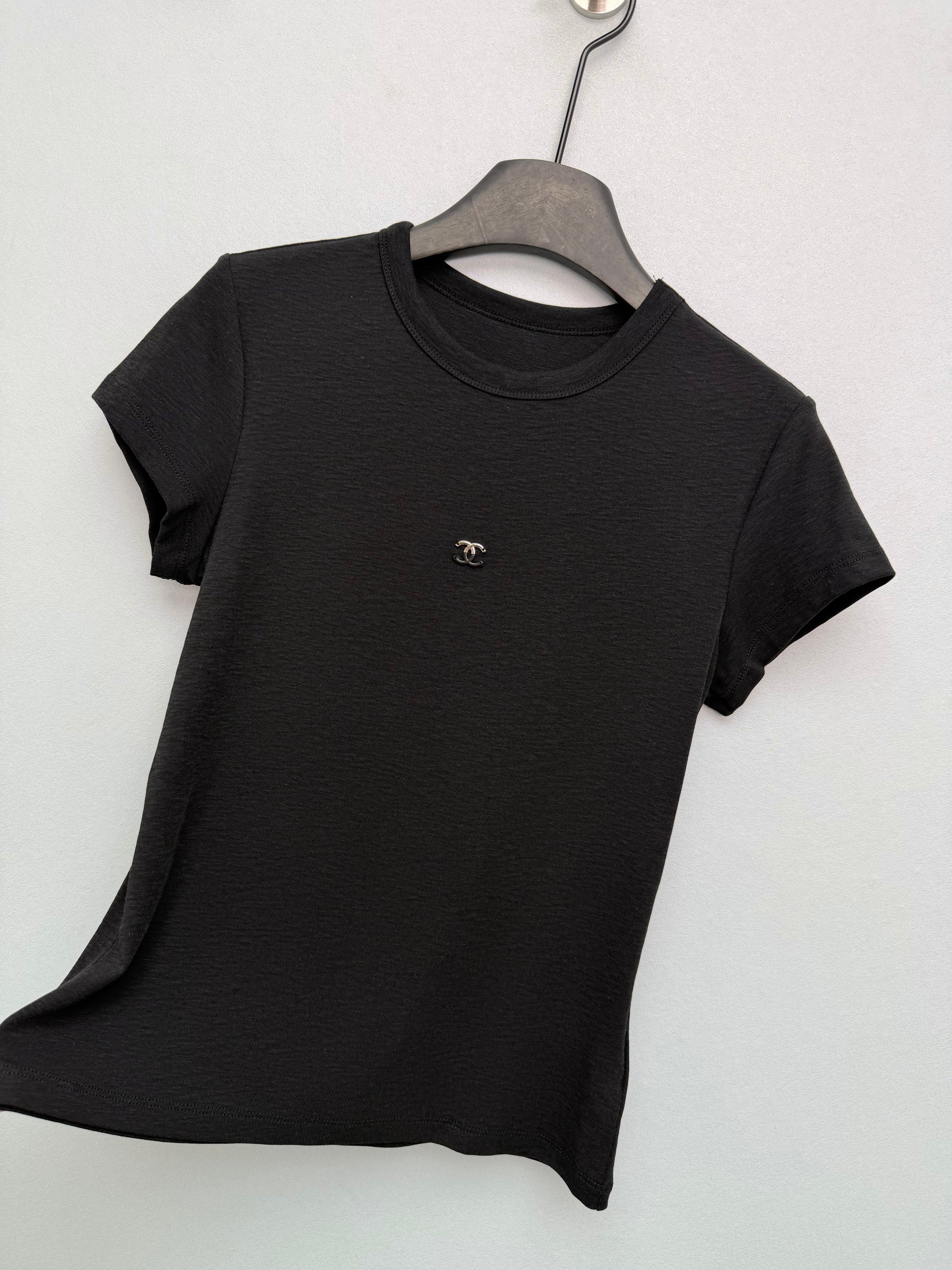 Jacquard Knit Short-Sleeve T-Shirt