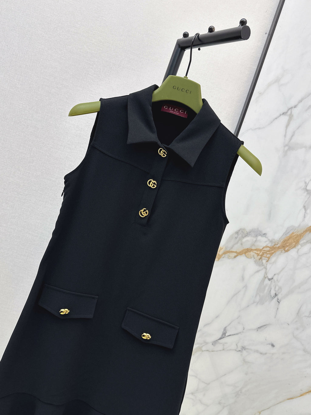 26SS — New Sleeveless Dress with Metal Buckle Decoration