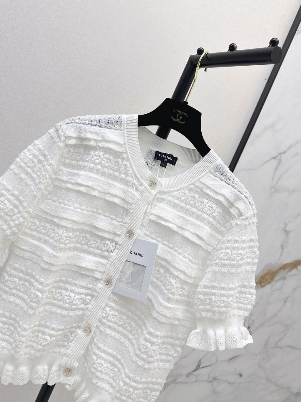 Chanel/Open-knit cardigan