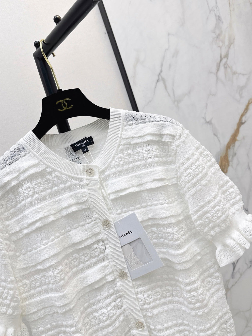 Chanel/Open-knit cardigan