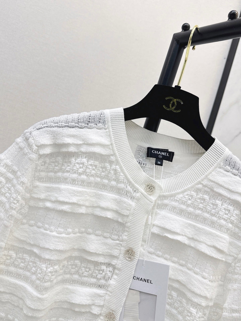 Chanel/Open-knit cardigan