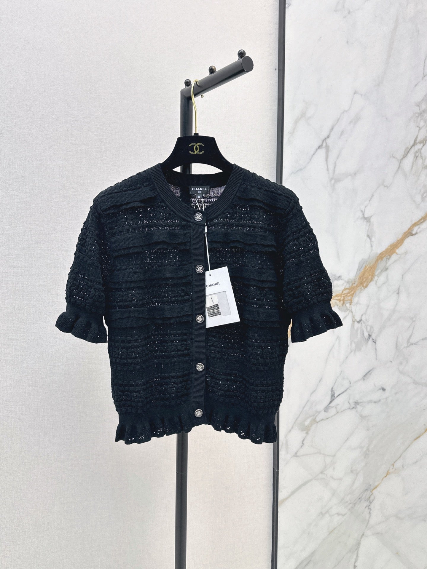Chanel/Open-knit cardigan