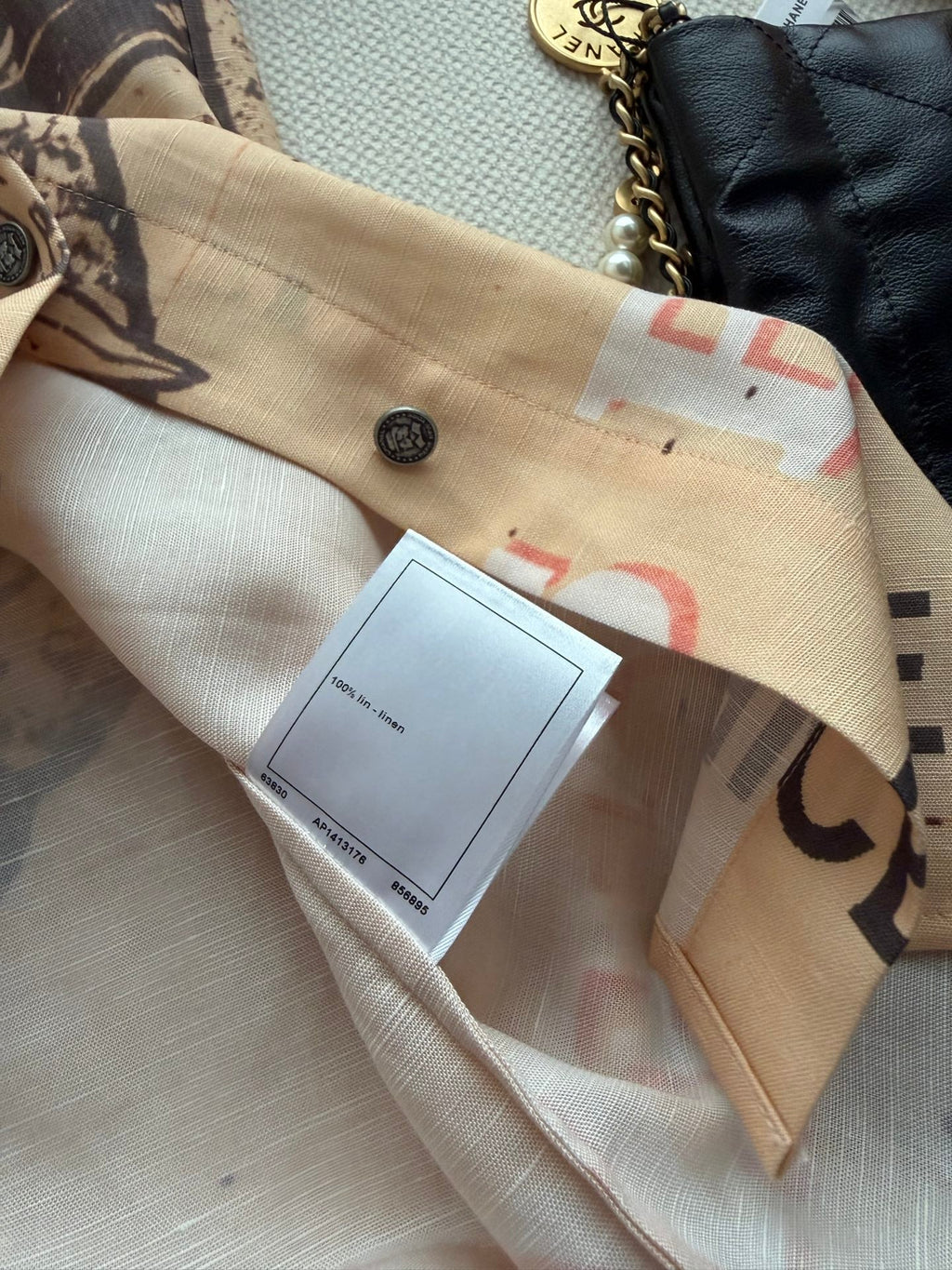 chanel/Graffiti Long-Sleeve Shirt