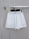 Chanel/Elastic-waist shorts