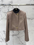 Chanel/Beige Half-Zip Knit Top
