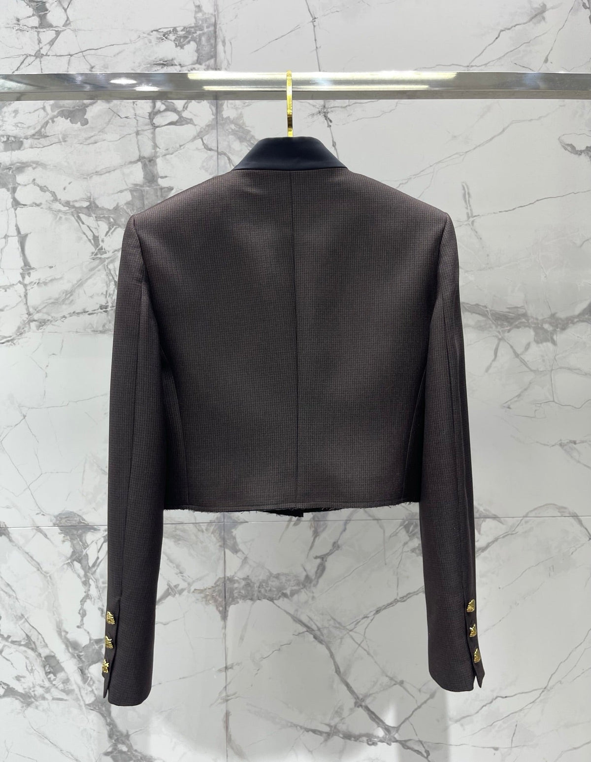 Chanel/Beige Half-Zip Knit Top