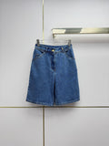 Chanel/Embroidered Straight-Leg Denim Trousers