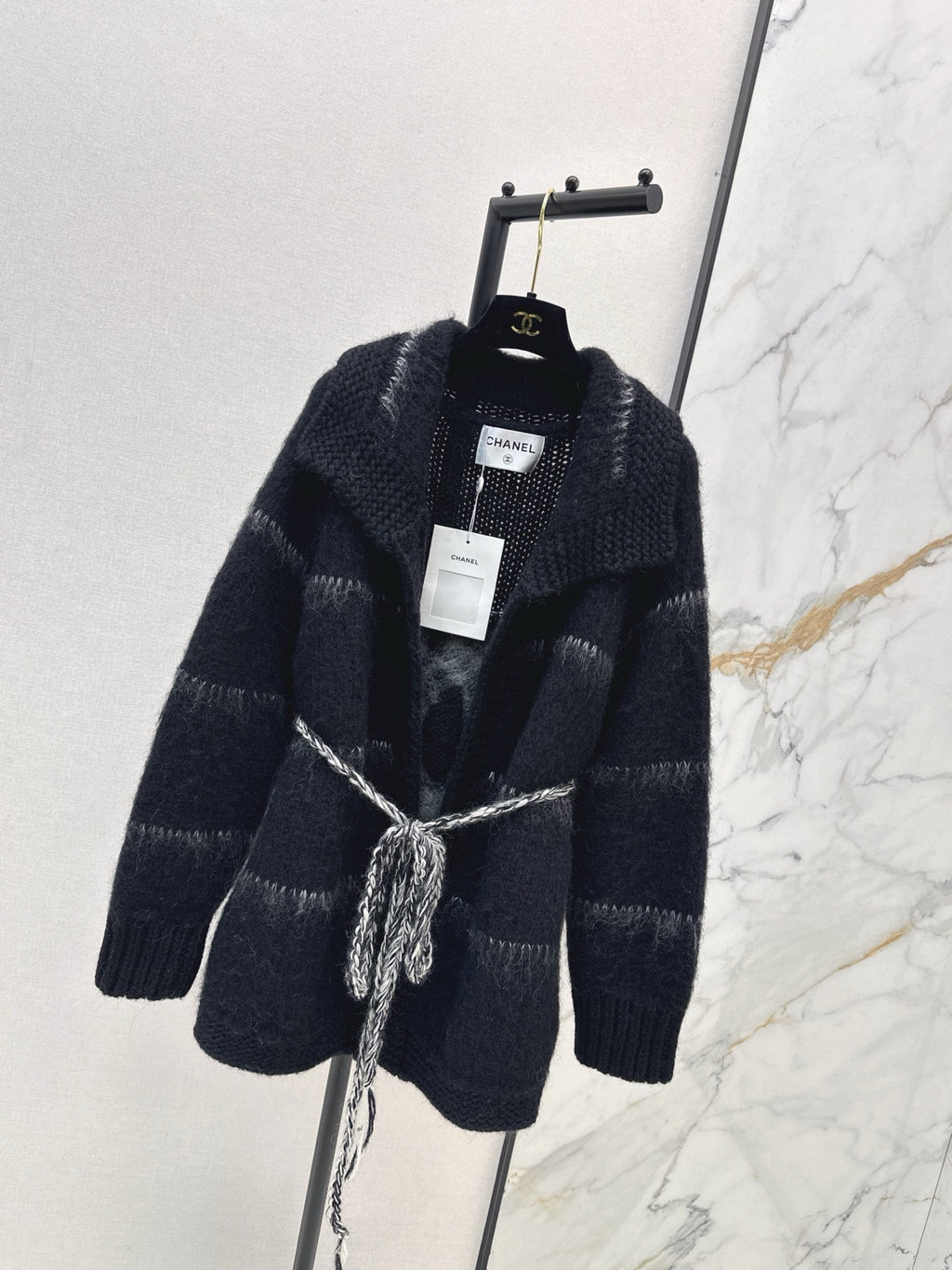 Chanel/Belted Mohair Cardigan