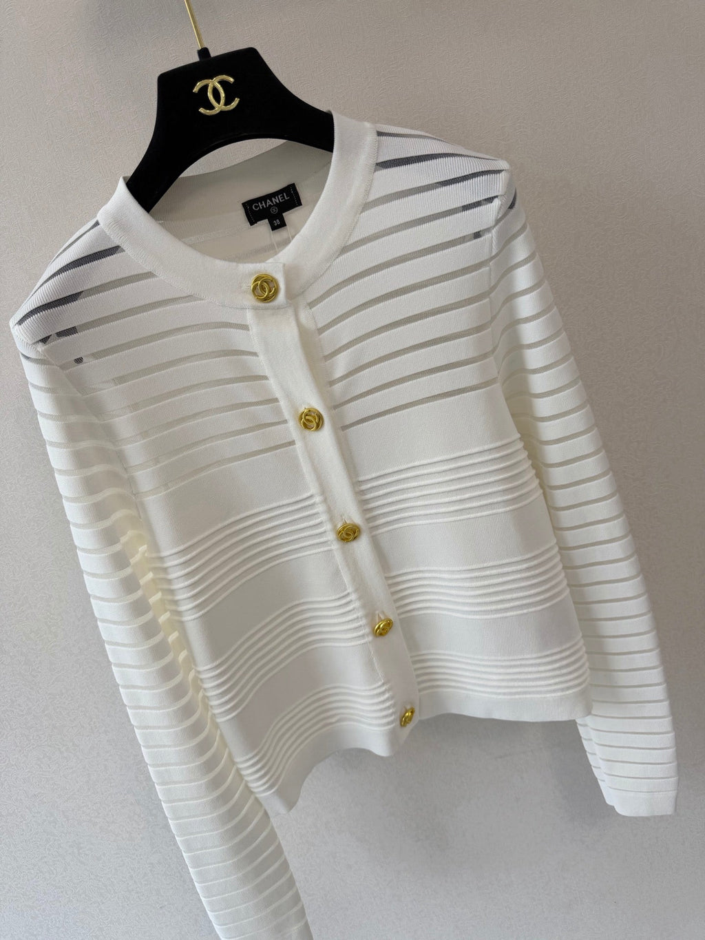 Chanel/Crew-neck long-sleeve cardigan