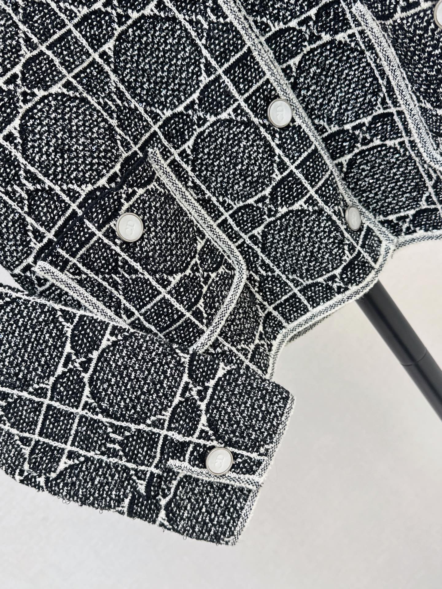 Cannage-pattern knit cardigan