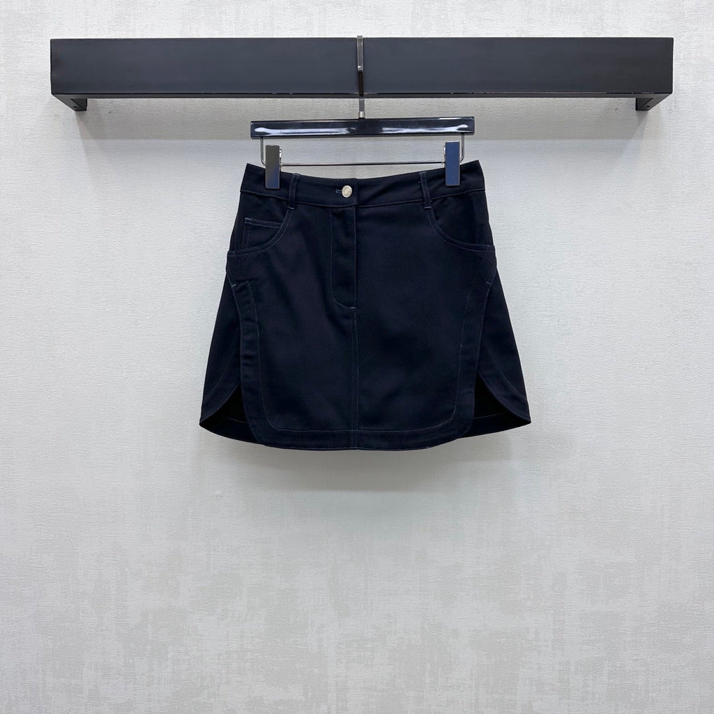 Hermès/26 New Denim Skirt