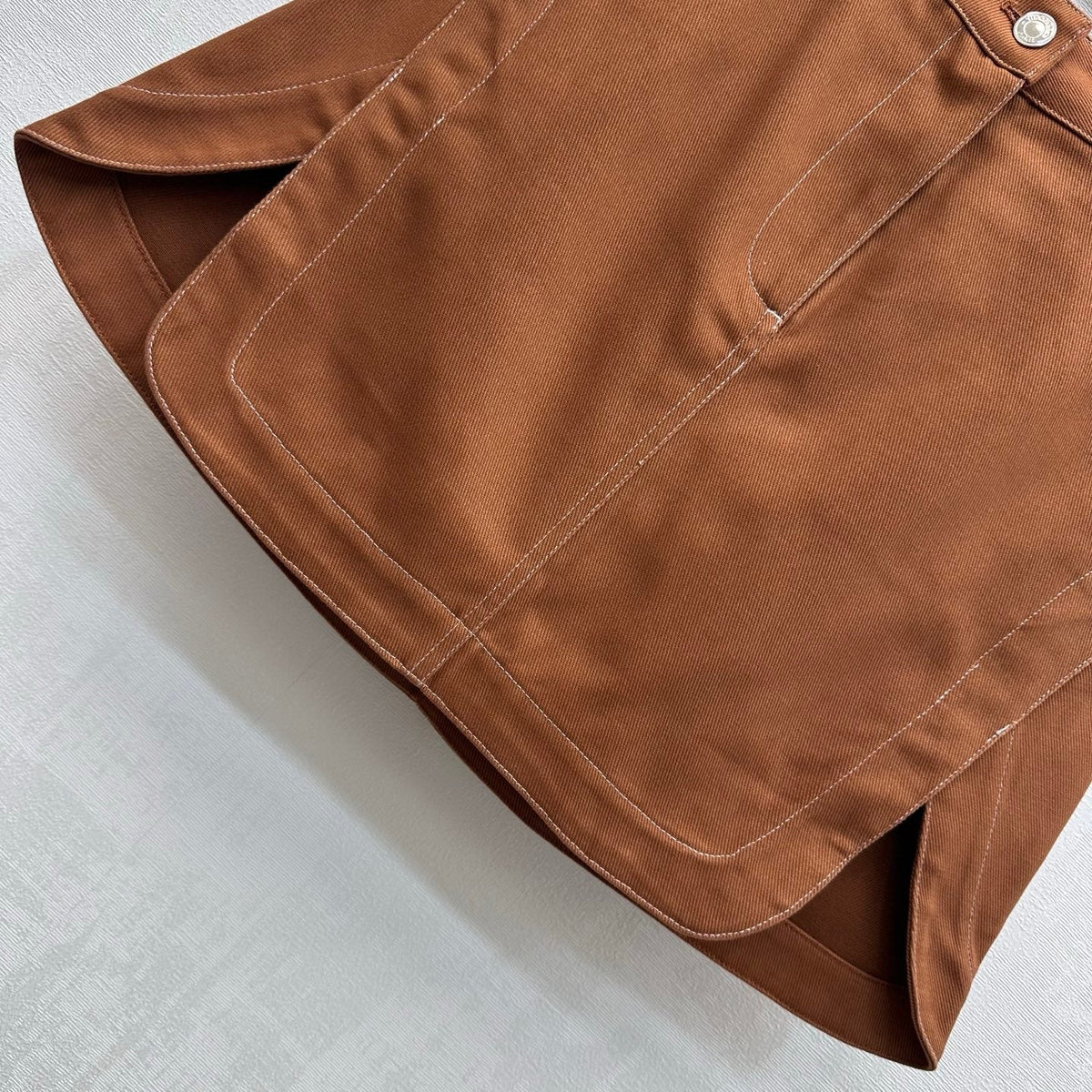 Hermès/26 New Denim Skirt