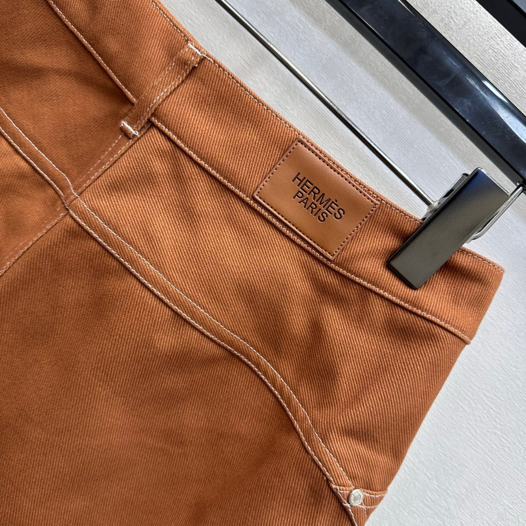 Hermès/26 New Denim Skirt