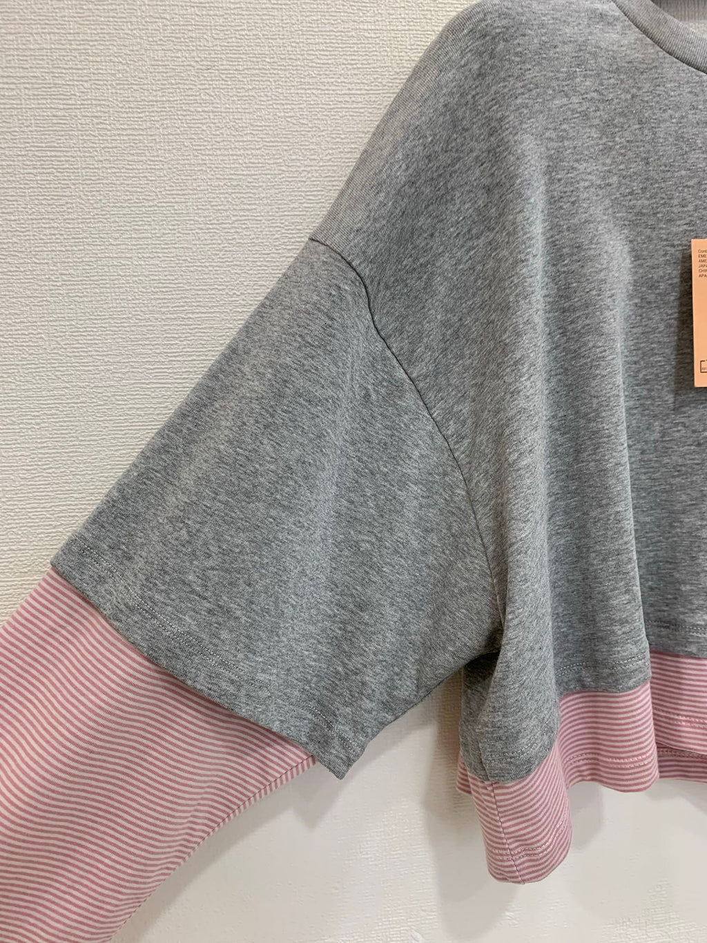 MiuMiu/26 Women's New Two-in-One Style Color-Block Long Sleeve T-Shirt