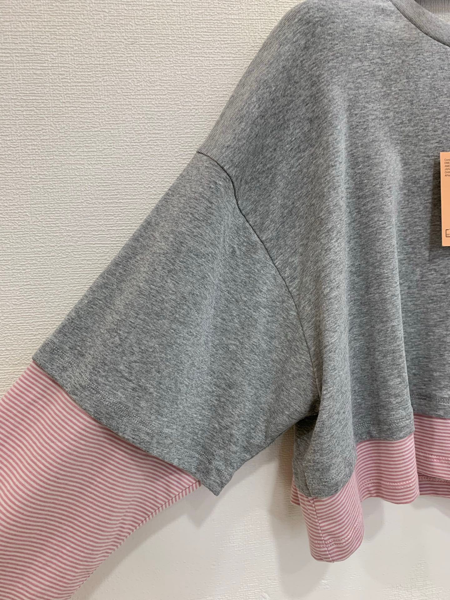 MiuMiu/26 Women's New Two-in-One Style Color-Block Long Sleeve T-Shirt
